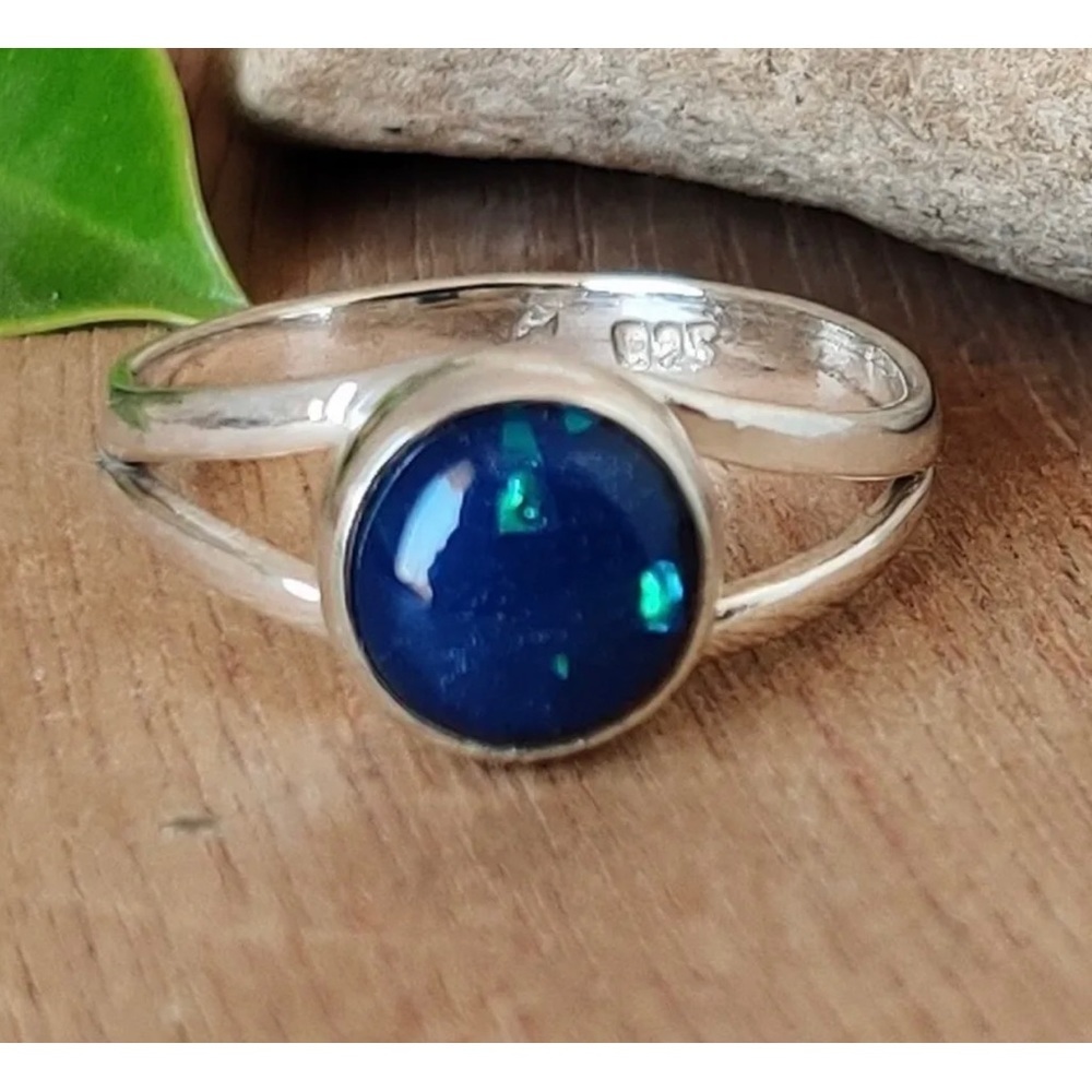 Australian Double Opal Ring - Picture 2 of 2